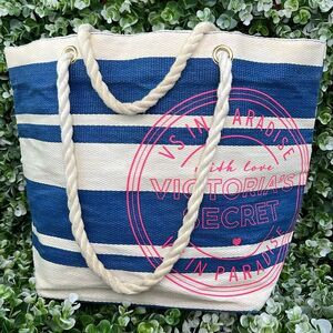 Victoria’s Secret Blue White Stripe Summer Tote